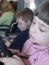 Children on a plane need things to do