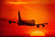 Plane into the Sunset